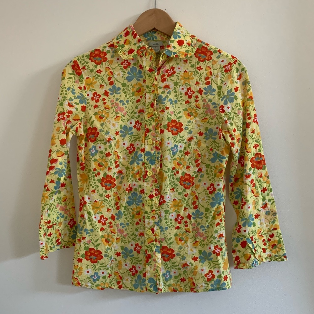 Anthropologie Odille Floral Button-up